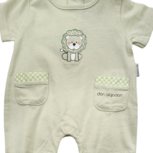 Pelele Don Algodon Verde Leon Manga Corta